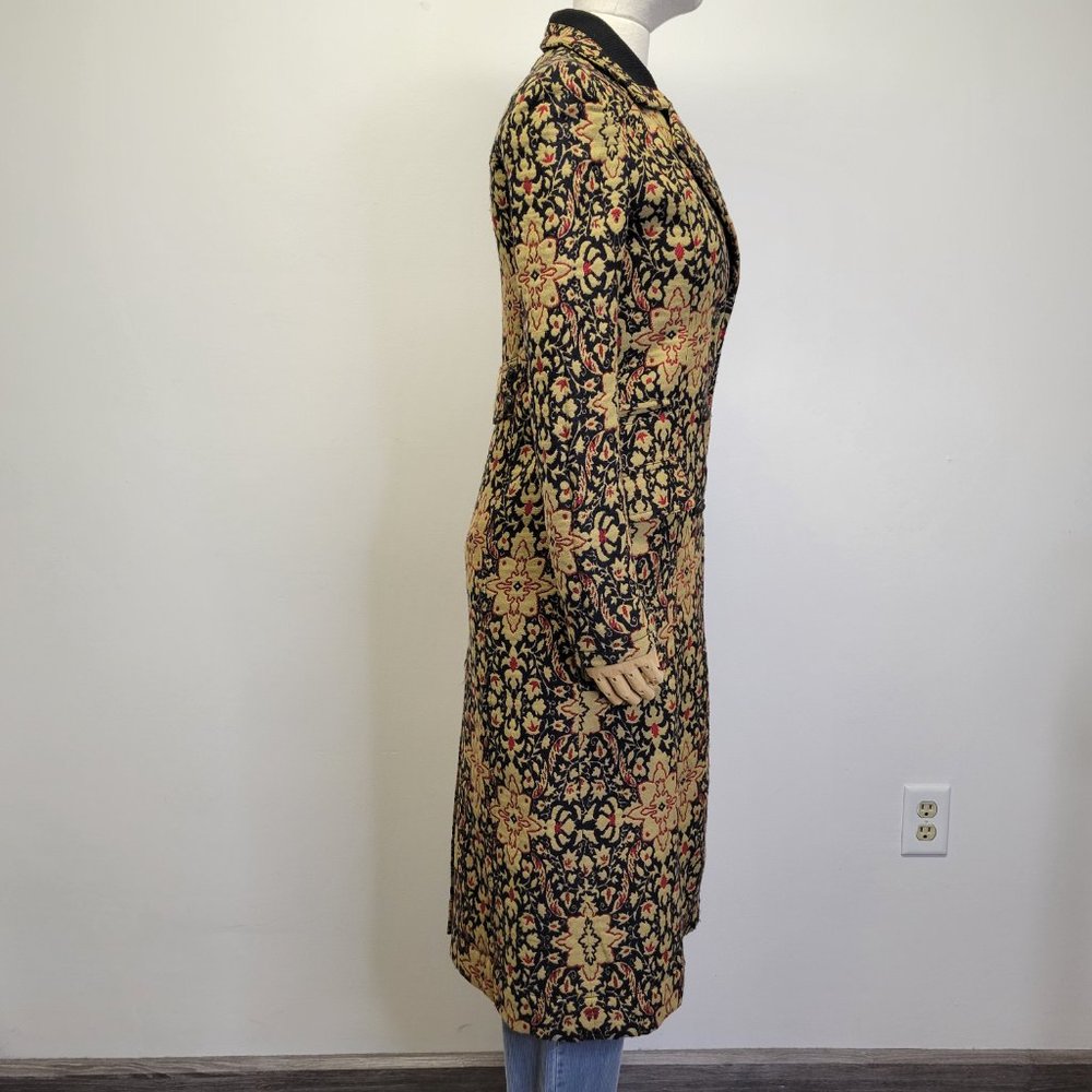 Free People Tapestry Long Winded Double Breasted Coat Womens 2 Boho - Picture 7 of 16